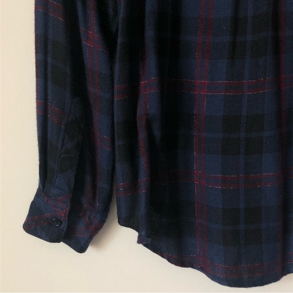Rails | Hunter Midnight Merlot Gold Flannel Shirt - Picture 5 of 9